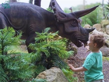 Parc floral et attraction T-rex