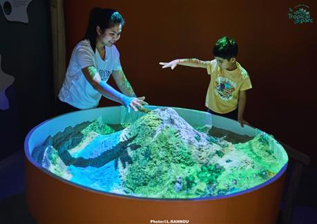 jeu interatif et immersif volcan nature